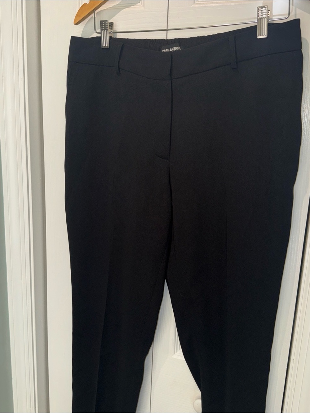Karl Lagerfeld Black Tailored Slim Trousers
